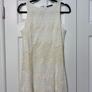 Jella Couture white lace dress fully lined.